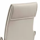 Lænestol lavet i Italien dækket af Niles læder, moderne design Viadurini