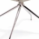 Lænestol lavet i Italien dækket af Niles læder, moderne design Viadurini