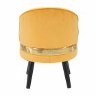 Minifarvet lænestol af moderne design i træ og stof - Koah Viadurini