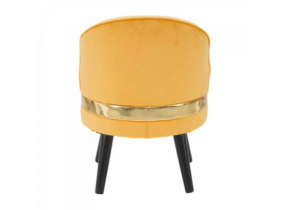 Minifarvet lænestol af moderne design i træ og stof - Koah Viadurini