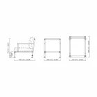 Moderne design lænestol i stål og sort eller hvid PVC til udendørs - Ontario2 Viadurini