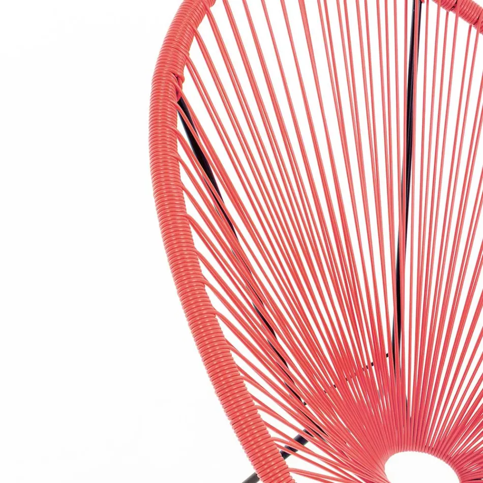 Moderne design lænestol til udendørs i malet stål - Spumolizia Viadurini