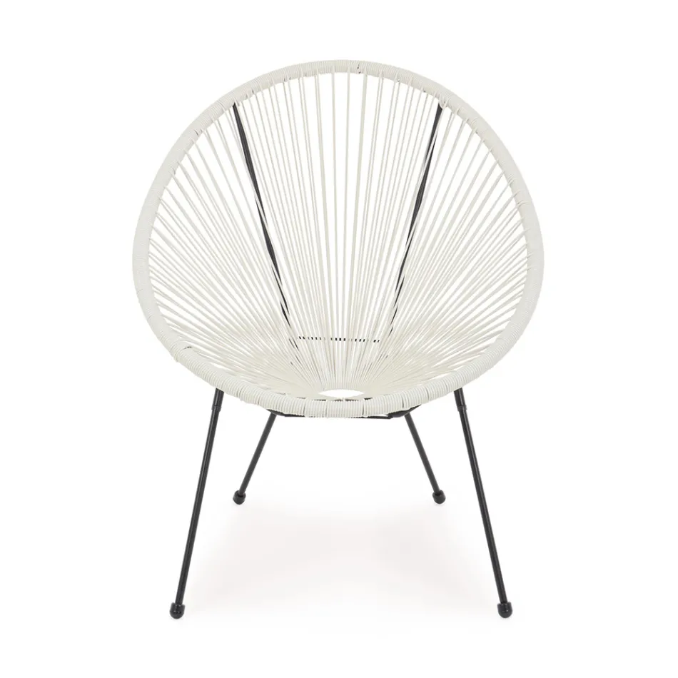 Moderne design lænestol til udendørs i malet stål - Spumolizia Viadurini