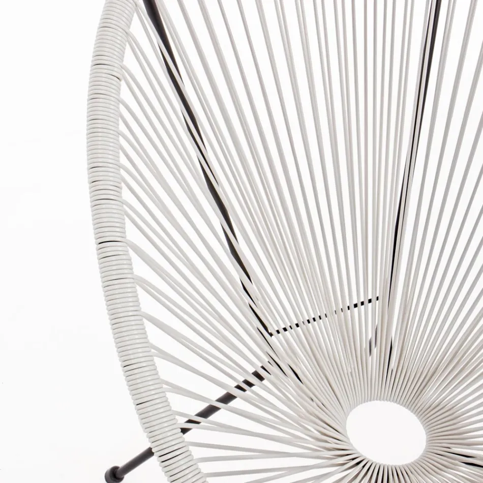 Moderne design lænestol til udendørs i malet stål - Spumolizia Viadurini