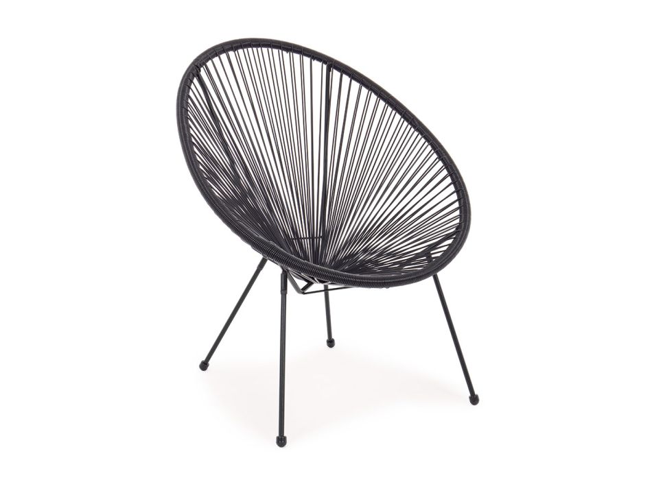 Moderne design lænestol til udendørs i malet stål - Spumolizia Viadurini