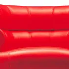 Moderne lænestol betrukket med læder med stålfod fremstillet i Italien - Ostilio Viadurini