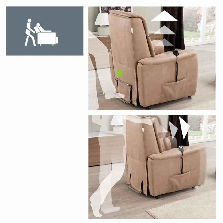 Via Venezia motoriseret lænestol med 1 motor Viadurini