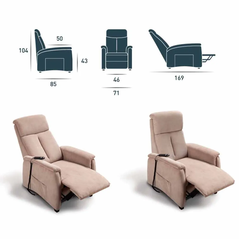 Via Venezia motoriseret lænestol med 1 motor Viadurini