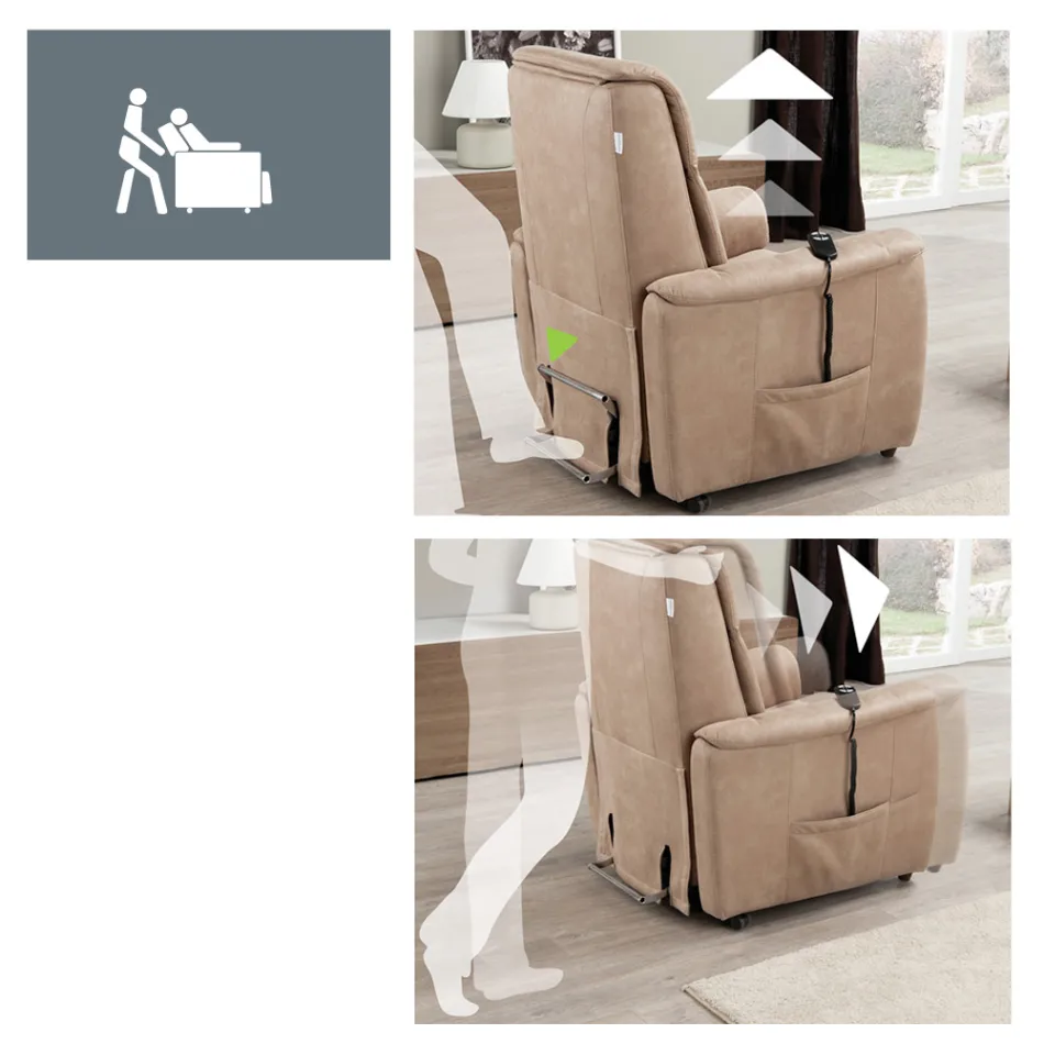 Via Venezia motoriseret løftestol med to motorer Viadurini