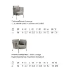 Udendørs lænestol i stål Forskellige størrelser og hynder medfølger Made in Italy - Bronn Viadurini