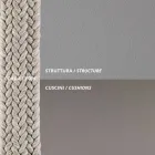 Udendørs lænestol i stål Forskellige størrelser og hynder medfølger Made in Italy - Bronn Viadurini