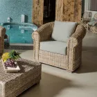 Udendørs lænestol i Kubù med hynder inkluderet - Isildur Viadurini