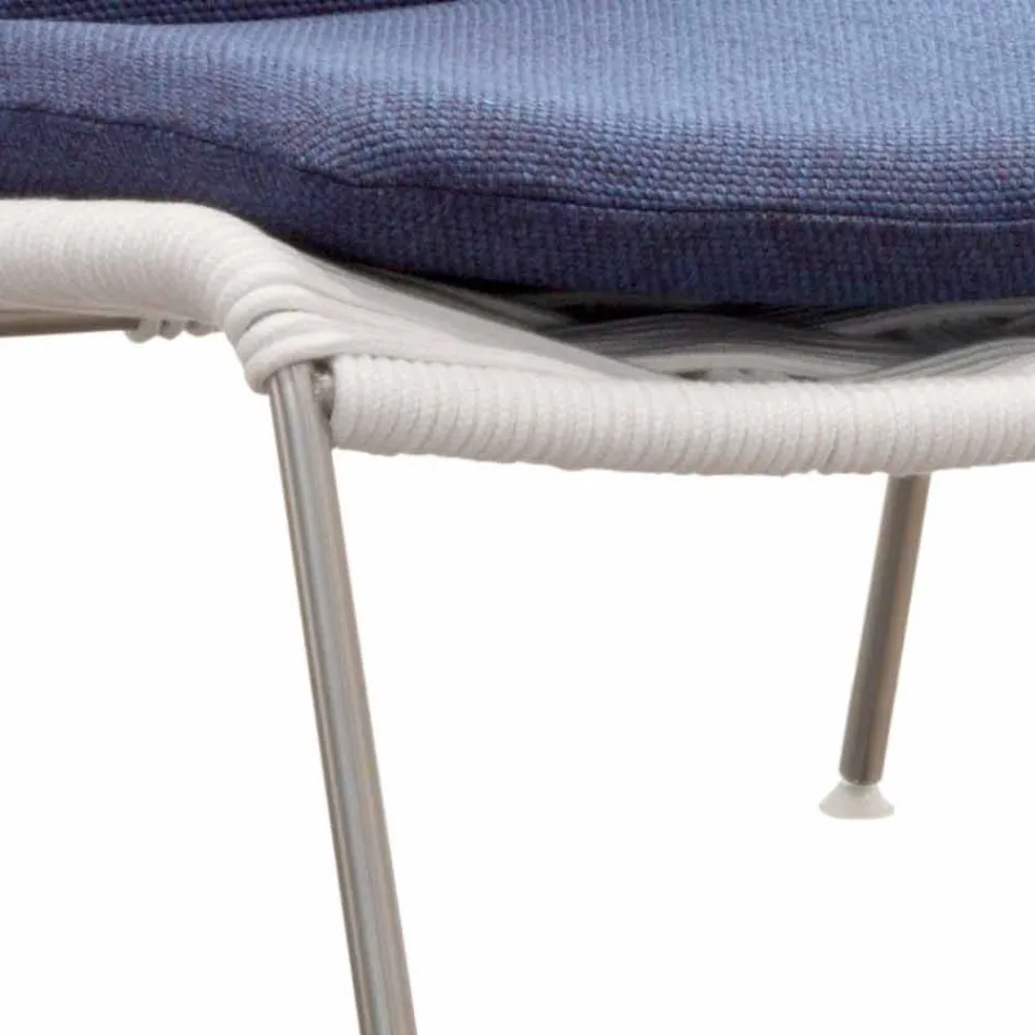 Moderne design haven lænestol i reb lavet i Italien - Madagaskar3 Viadurini