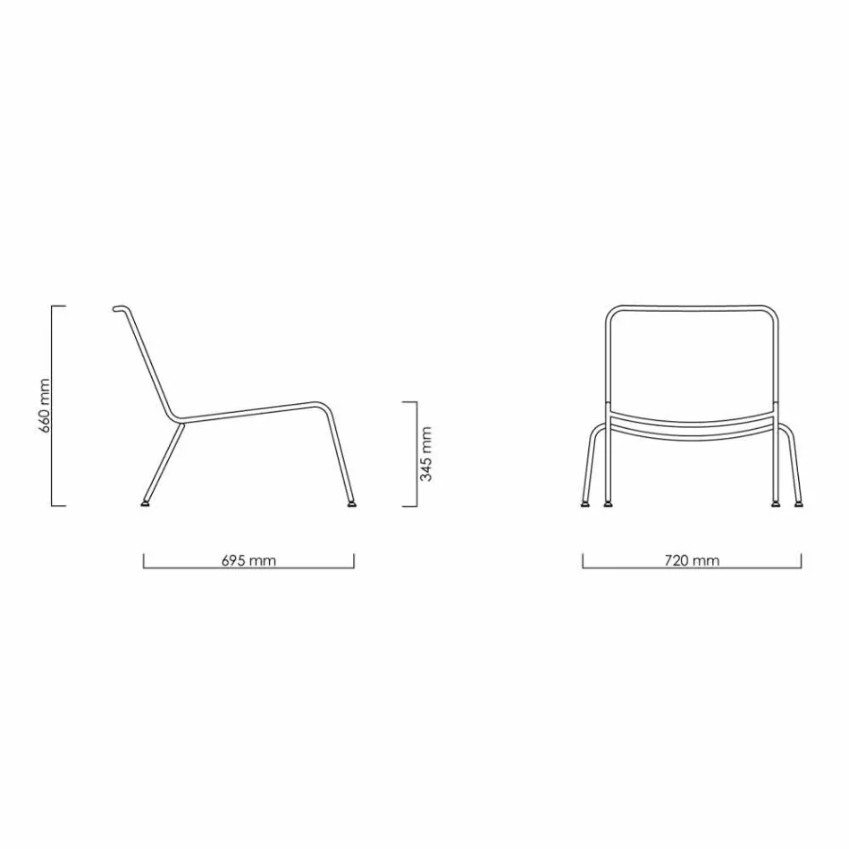 Moderne design haven lænestol i reb lavet i Italien - Madagaskar3 Viadurini