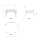 Fin lænestol i stof eller fløjl med bøgebund lavet i Italien - Molde Viadurini