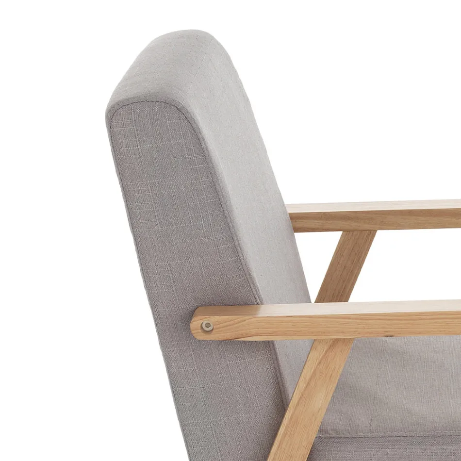 Lænestol lavet af massivt fyrretræ - Xenon Viadurini