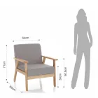 Lænestol lavet af massivt fyrretræ - Xenon Viadurini