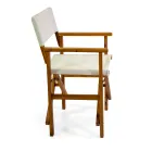 Direktørstol i olieret akacietræ naturfarve - Teknisk Viadurini