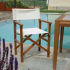 Direktørstol i olieret akacietræ naturfarve - Teknisk Viadurini