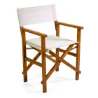 Direktørstol i olieret akacietræ naturfarve - Teknisk Viadurini