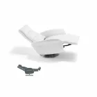 Slap af lænestol 2 motorer drejeligt læder / stof / moderne læder Bluma Viadurini