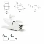 Drejelig lænestol Bluma med betræk af stof / læder / imiteret læder Viadurini