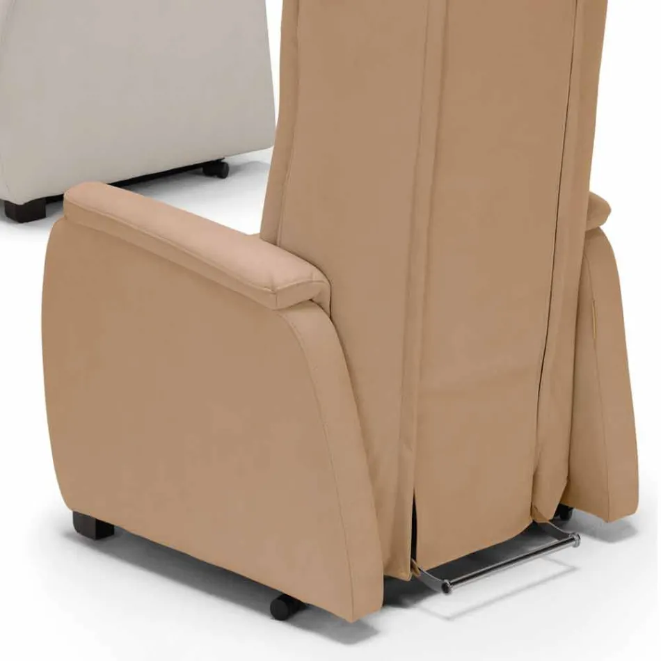 Afslappende lænestol i rose design med 2 motorer, fremstillet i Italien Viadurini