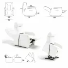 Afslappende lænestol i rose design med 2 motorer, fremstillet i Italien Viadurini