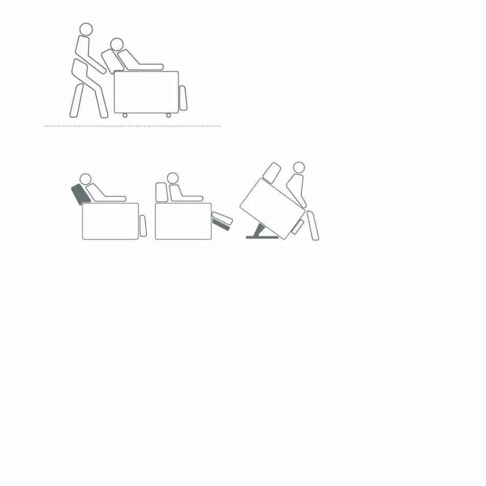 Afslappende lænestol i rose design med 2 motorer, fremstillet i Italien Viadurini