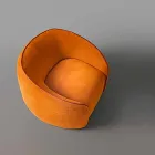 Slap af Lænestol Moderne Design Fremstillet i Italien i farvet stof - Baloo Viadurini