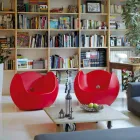 Rundformet rockende lænestol Slide Blos farvet design lavet i Italien Viadurini