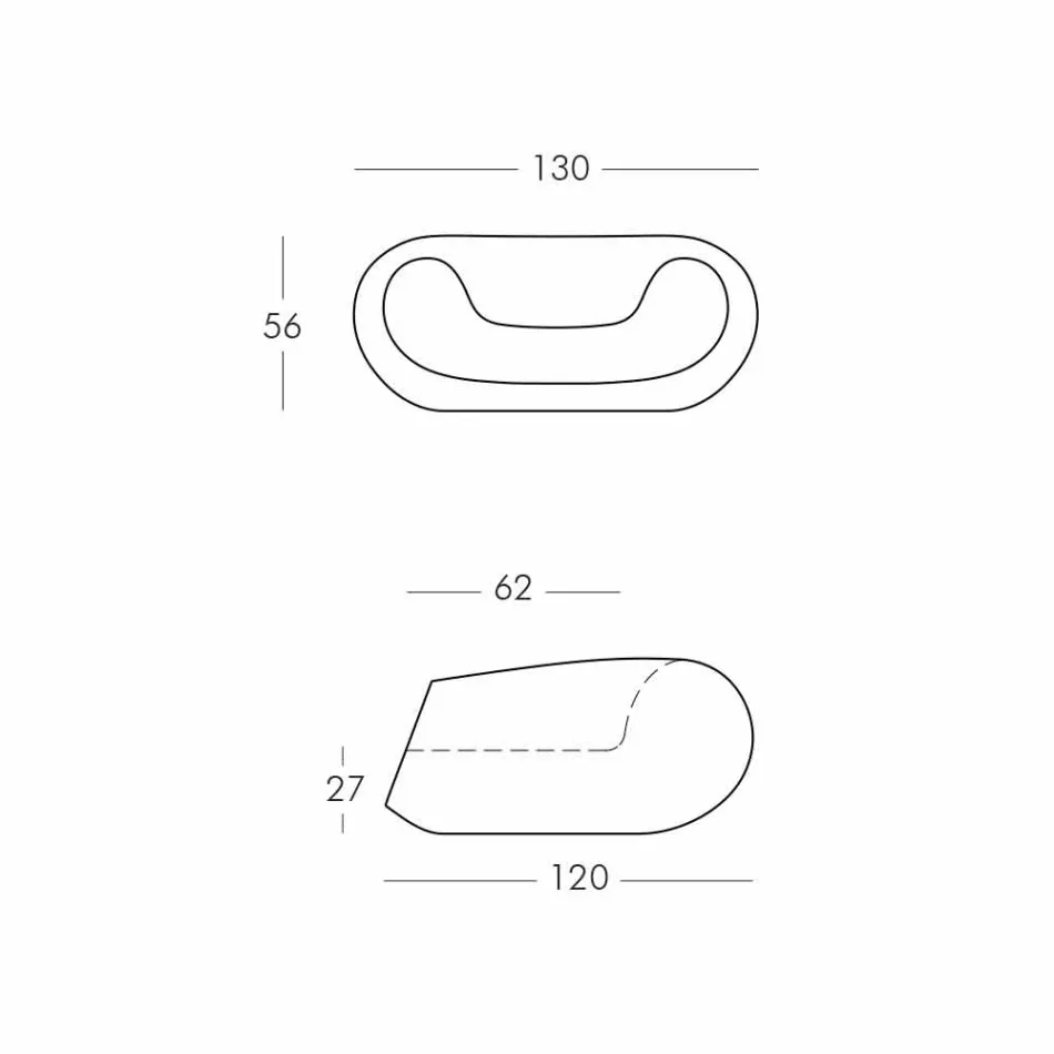 Farvet rund lænestol Slide Chubby moderne design lavet i Italien Viadurini
