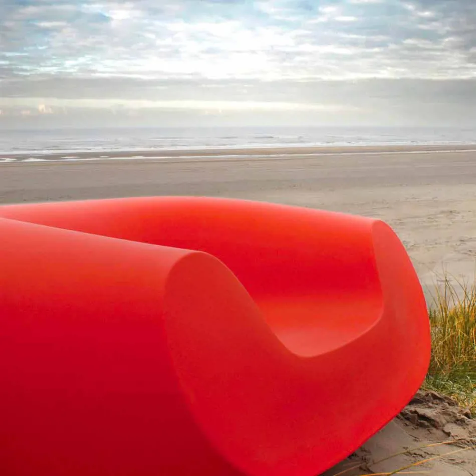 Farvet rund lænestol Slide Chubby moderne design lavet i Italien Viadurini