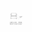 Polstret og læderbetrukket lounge lænestol fremstillet i Italien - Centauro Viadurini