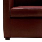 Polstret og læderbetrukket lounge lænestol fremstillet i Italien - Centauro Viadurini