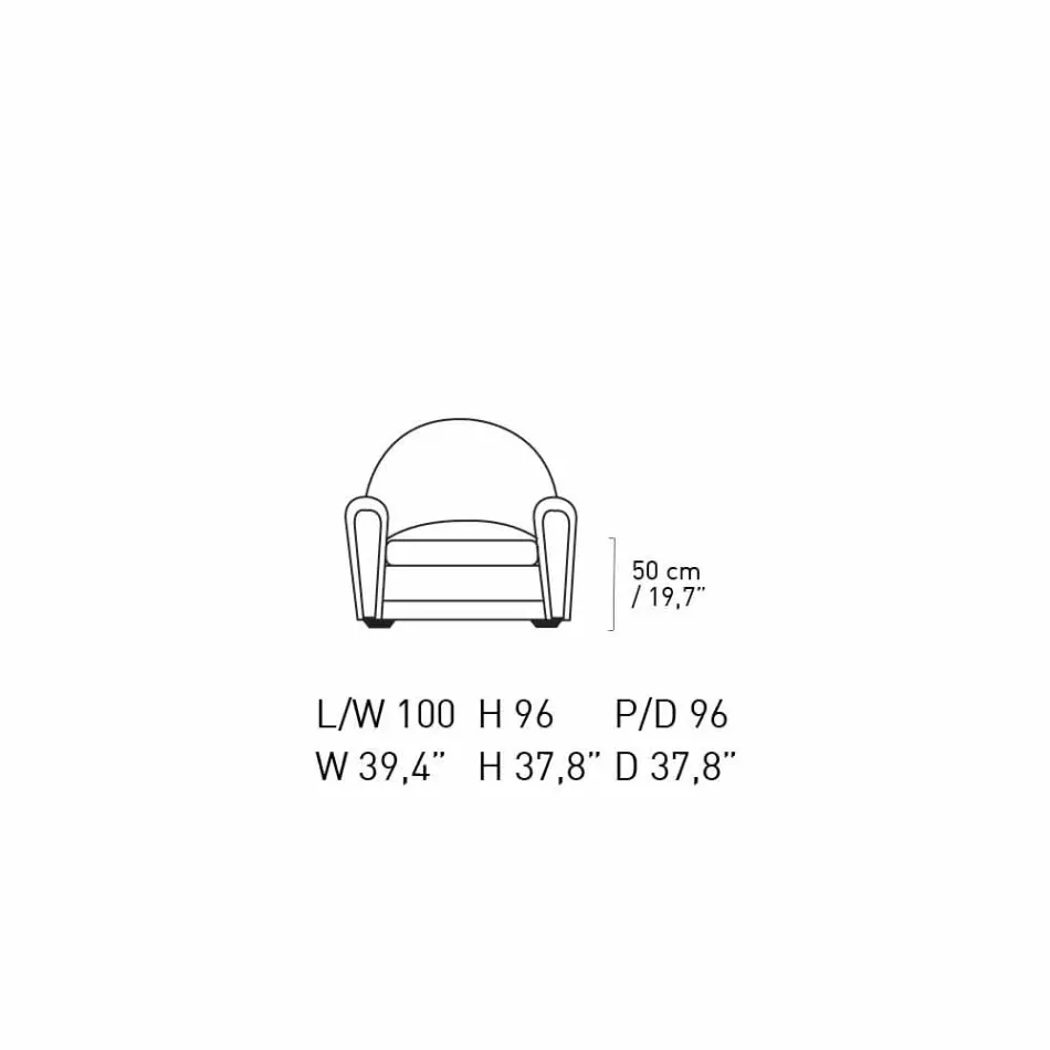 Stue lænestol beklædt med læder med træfødder fremstillet i Italien - Pegolo Viadurini