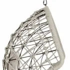 Ophængt udendørs lænestol i vævet reb med stålbase - soja Viadurini