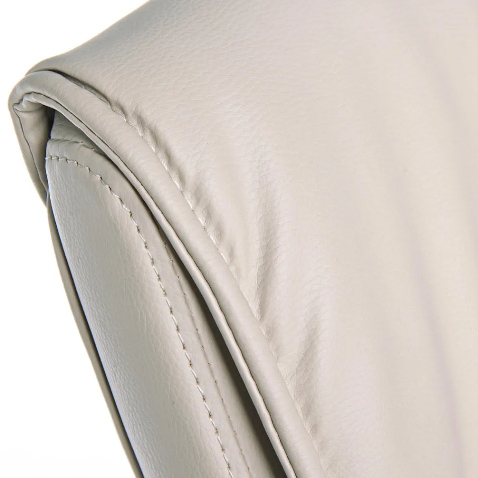 Slæde Kontorstol Stål og Økolæder med Armlæn 2 Stk - Monaldo Viadurini