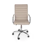 Ergonomisk kontorlænestol med armlæn i stål og imiteret læder - Mantica Viadurini