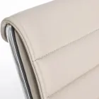 Ergonomisk kontorlænestol med armlæn i stål og imiteret læder - Mantica Viadurini