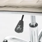 Ergonomisk kontorlænestol med armlæn i stål og imiteret læder - Mantica Viadurini