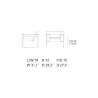 Læder kontorstol i forkromet stål Fremstillet i Italien - Cefeo Viadurini