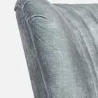 Vintage trælænestol med rattan og polyester armlæn - Ludovica Viadurini