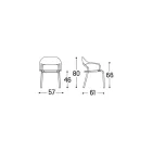 Udendørs lænestol med sædehynde Made in Italy - Noss by Varaschin Viadurini