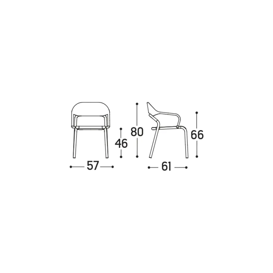 Udendørs lænestol med sædehynde Made in Italy - Noss by Varaschin Viadurini