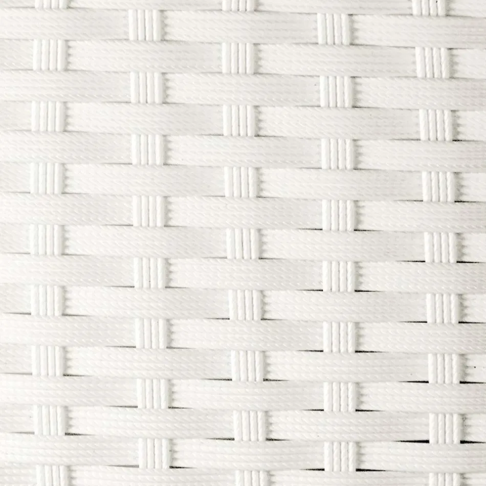 Stabelbar udendørsstol i fletbeklædt aluminium - Bruma Viadurini