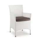 Stabelbar udendørsstol i fletbeklædt aluminium - Bruma Viadurini