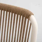 Udendørs lænestol lavet af beige aluminium og Terra Rope - Luxe Viadurini