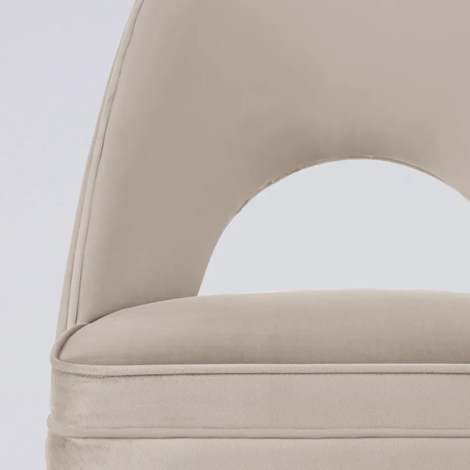 Stuelænestol i forskellige stoffer med træskal - Edgar Viadurini