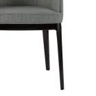 Stue lænestol i forskellige stoffer og massivt træ Made in Italy - Evy Viadurini